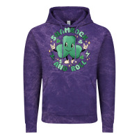 Cloud Purple shamrock and roll Vintage Hoodie - MaliasSmallBusiness