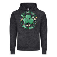 Vintage Black shamrock and roll Vintage Hoodie - MaliasSmallBusiness