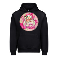 Black Pink Merry Christmas Santa Urban Hoodie - FaDigitalArtStudio