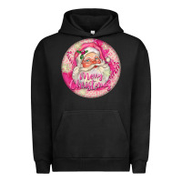 Pigment Black Pink Merry Christmas Santa Urban Hoodie - FaDigitalArtStudio