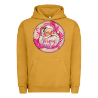 Pigment Peanut Butter Pink Merry Christmas Santa Urban Hoodie - FaDigitalArtStudio