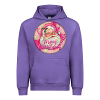 Tulip Pink Merry Christmas Santa Urban Hoodie - FaDigitalArtStudio