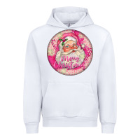 White Pink Merry Christmas Santa Urban Hoodie - FaDigitalArtStudio