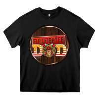 Black firefighter coasters Heavy Core Tee - AdoDesignShop