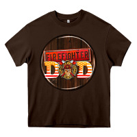 Chocolate Brown firefighter coasters Heavy Core Tee - AdoDesignShop