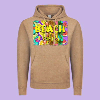 Beach Vibes Summer Brushstroke Vintage Hoodie Designed By Jasminsmagicworld