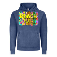 Vintage Denim beach vibes summer brushstroke Vintage Hoodie - Jasminsmagicworld