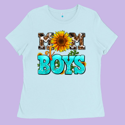 Mom Of Boys Ladies Tee Designed By Adodesignshop