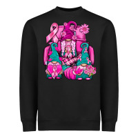 Black Breast Cancer Gnomies Truck Heavyweight Sweatshirt - BundleAndBundleShop