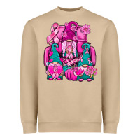 Mushroom Breast Cancer Gnomies Truck Heavyweight Sweatshirt - BundleAndBundleShop