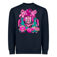 Navy Breast Cancer Gnomies Truck Heavyweight Sweatshirt - BundleAndBundleShop