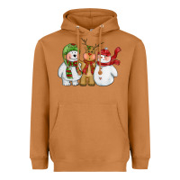 Meerkat christmas polar bear reindeer and snowman Heavyweight Hoodie - CowGirlArtShop