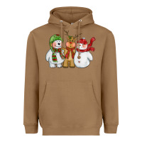 Toasted Coconut christmas polar bear reindeer and snowman Heavyweight Hoodie - CowGirlArtShop