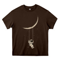 Chocolate Brown Astronaut Moon Swing Heavy Core Tee - Bettercallsaul