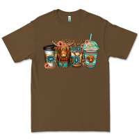 Cacao serape floral longhaired cow coffee cups Premium Tee - Jasminsmagicworld