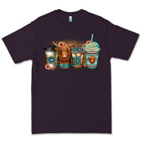 Plum serape floral longhaired cow coffee cups Premium Tee - Jasminsmagicworld