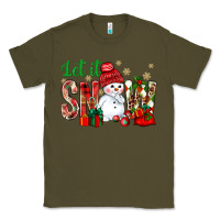 Army Green let it snow with snowman Classic Tee - NancyCooperArtShop