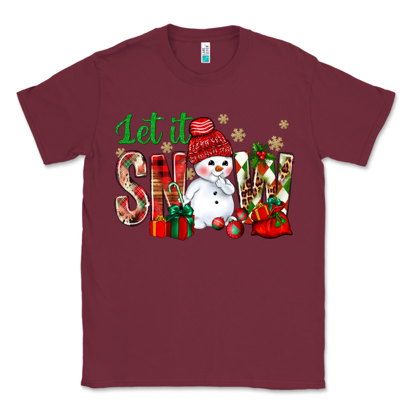 Let It Snow With Snowman Classic Tee by NancyCooperArtShop | Teevron