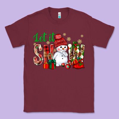 Let It Snow With Snowman Classic Tee Designed By Nancycooperartshop