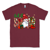 Burgundy let it snow with snowman Classic Tee - NancyCooperArtShop