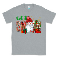 Heather Grey let it snow with snowman Classic Tee - NancyCooperArtShop