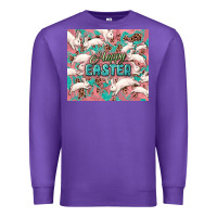 Purple Easter Bunny  tumbler Easter Day Premium Sweatshirt - HowdyJamesFarm