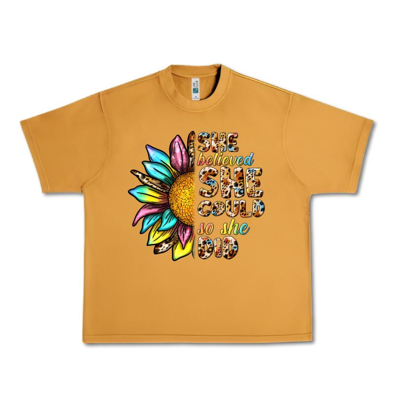 She Believed She Could So She Did Urban Heavy Tee by NancyCooperArtShop | Teevron