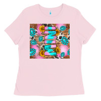 Bubblegum Pink western mini Ladies Tee - RanaPortraitStore