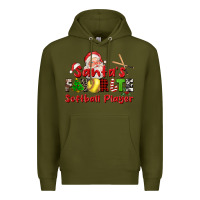 Army Green santas favorite softball player Premium Hoodie - CowGirlArtShop
