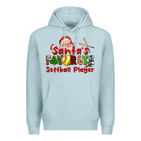Blue Mist santas favorite softball player Premium Hoodie - CowGirlArtShop