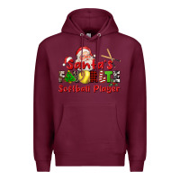 Burgundy santas favorite softball player Premium Hoodie - CowGirlArtShop