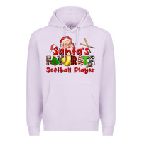 Lilac santas favorite softball player Premium Hoodie - CowGirlArtShop