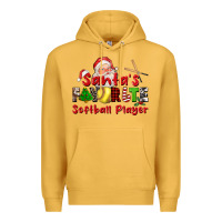 Mustard santas favorite softball player Premium Hoodie - CowGirlArtShop