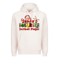 Pale Pink santas favorite softball player Premium Hoodie - CowGirlArtShop