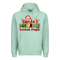 Seafoam santas favorite softball player Premium Hoodie - CowGirlArtShop