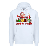 White santas favorite softball player Premium Hoodie - CowGirlArtShop