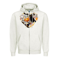 Halloween Heart Zipper Hoodie | Teevron