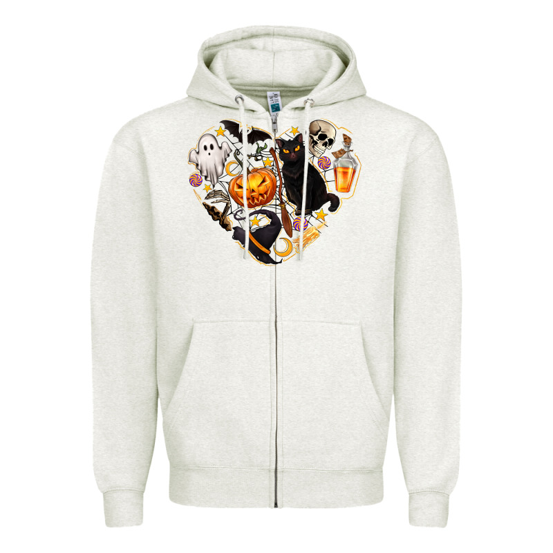 Halloween Heart Zipper Hoodie by texasbilliewilder | Teevron