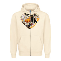 Sandshell Halloween Heart Zipper Hoodie - texasbilliewilder