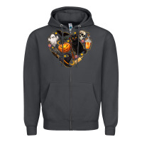 Smoke Halloween Heart Zipper Hoodie - texasbilliewilder