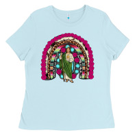 Baby Blue san judas rainbow Ladies Tee - JahusDesignShop