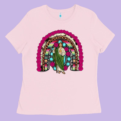 San Judas Rainbow Ladies Tee Designed By Jahusdesignshop