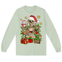 Matcha Skeleton Christmas Element Snowman Awda Long Sleeve Tee - BundleAndBundleShop