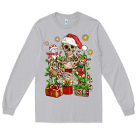 Moon Dust Skeleton Christmas Element Snowman Awda Long Sleeve Tee - BundleAndBundleShop