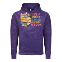 Cloud Purple it's a good day to read a book Vintage Hoodie - MaliasSmallBusiness