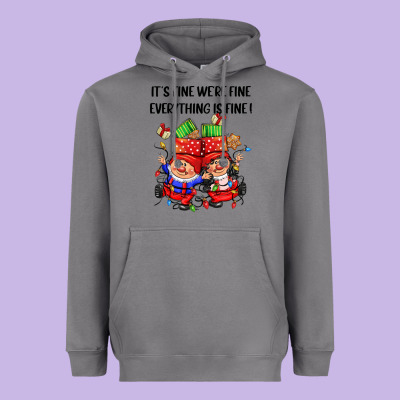 Its Fine Were Fine Everything Is Fine Heavyweight Hoodie Designed By Cowgirlartshop