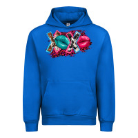 Cobalt Western Xoxo Urban Hoodie - FaDigitalArtStudio