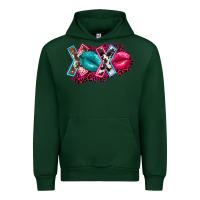 Forest Green Western Xoxo Urban Hoodie - FaDigitalArtStudio