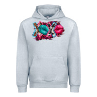 Heather Grey Western Xoxo Urban Hoodie - FaDigitalArtStudio