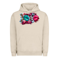Pigment French Oak Western Xoxo Urban Hoodie - FaDigitalArtStudio